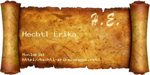 Hechtl Erika névjegykártya